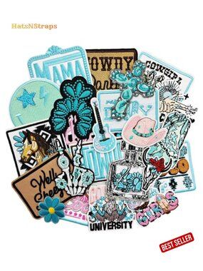 23PCS Western Embroidery Iron On Patches Cowgirl Cowboy for Hats Jackets Jeans